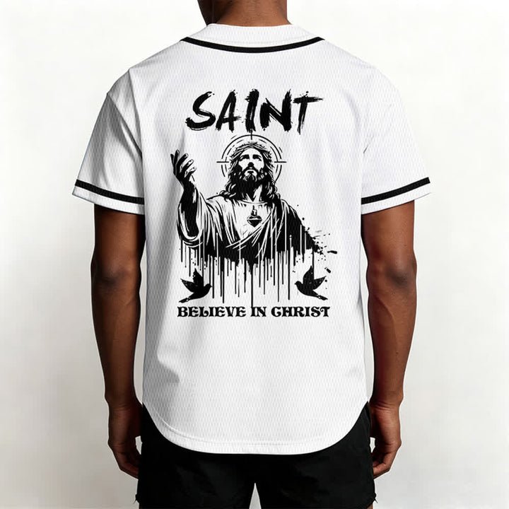 Christianartworkshop Maglia da baseball unisex "Saint Believe In Christ" - image 5