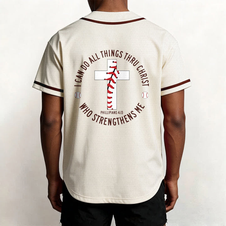 Christianartworkshop Filippesi 4:13 Posso fare ogni cosa Maglia da baseball unisex - image 5