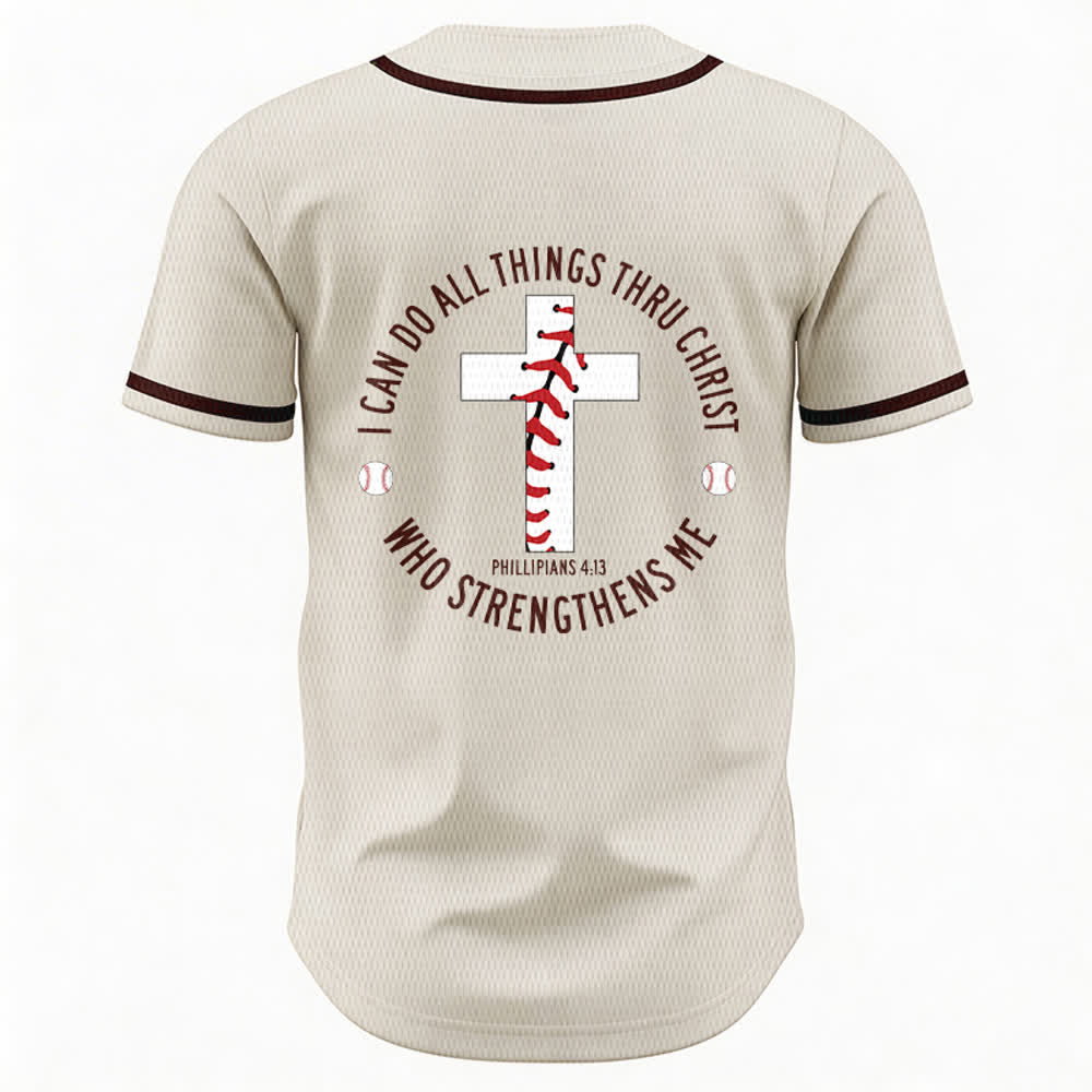Christianartworkshop Filippesi 4:13 Posso fare ogni cosa Maglia da baseball unisex - image 1
