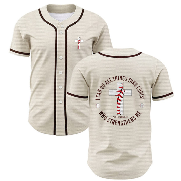 Christianartworkshop Filippesi 4:13 Posso fare ogni cosa Maglia da baseball unisex - Albicocca - 5XL - image 0