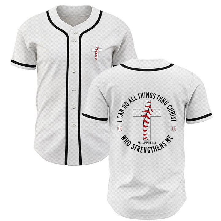 Christianartworkshop Filippesi 4:13 Posso fare ogni cosa Maglia da baseball unisex - Bianco - 5XL - image 7