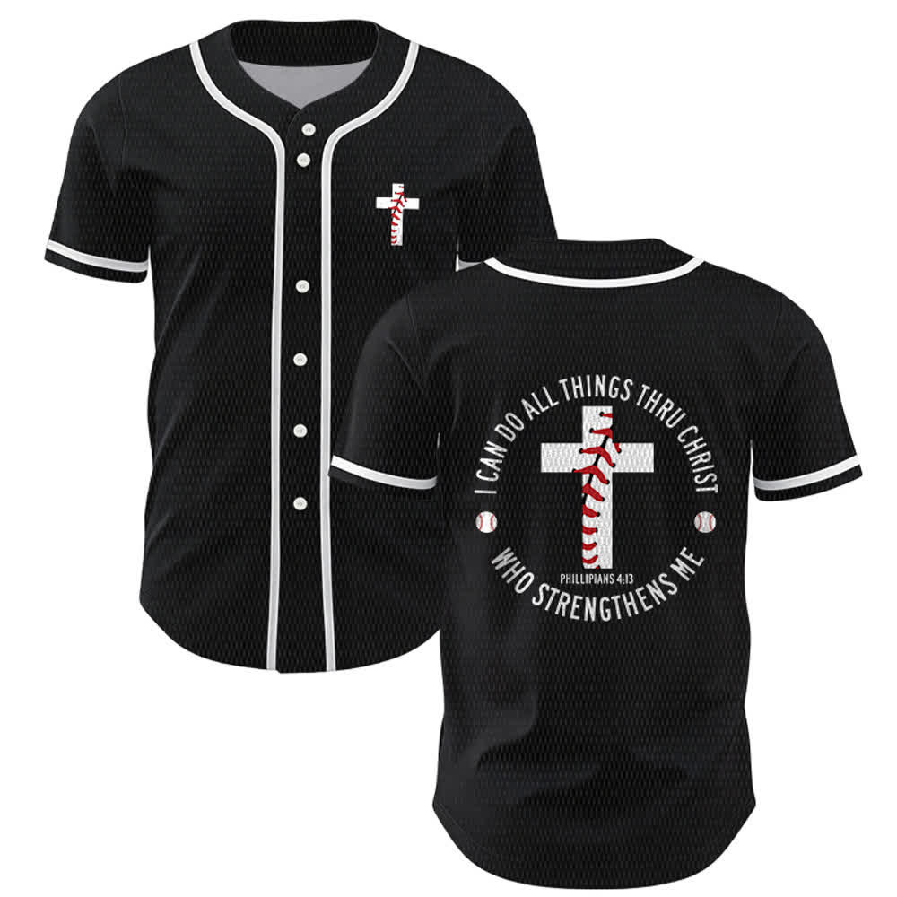 Christianartworkshop Filippesi 4:13 Posso fare ogni cosa Maglia da baseball unisex - Nero - 5XL - image 14