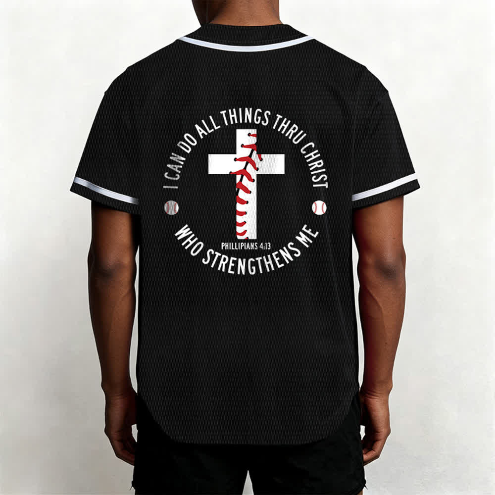 Christianartworkshop Filippesi 4:13 Posso fare ogni cosa Maglia da baseball unisex - image 17
