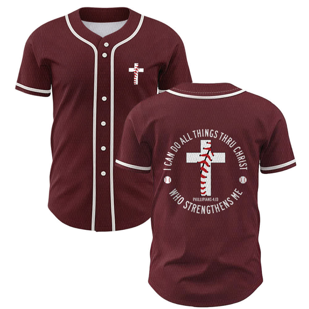 Christianartworkshop Filippesi 4:13 Posso fare ogni cosa Maglia da baseball unisex - Vino - 5XL - image 28