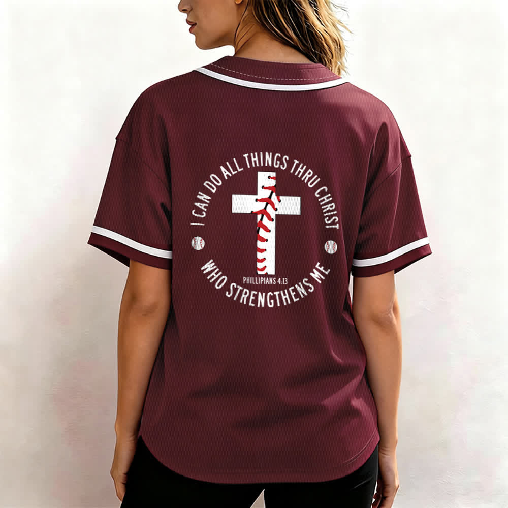 Christianartworkshop Filippesi 4:13 Posso fare ogni cosa Maglia da baseball unisex - image 31