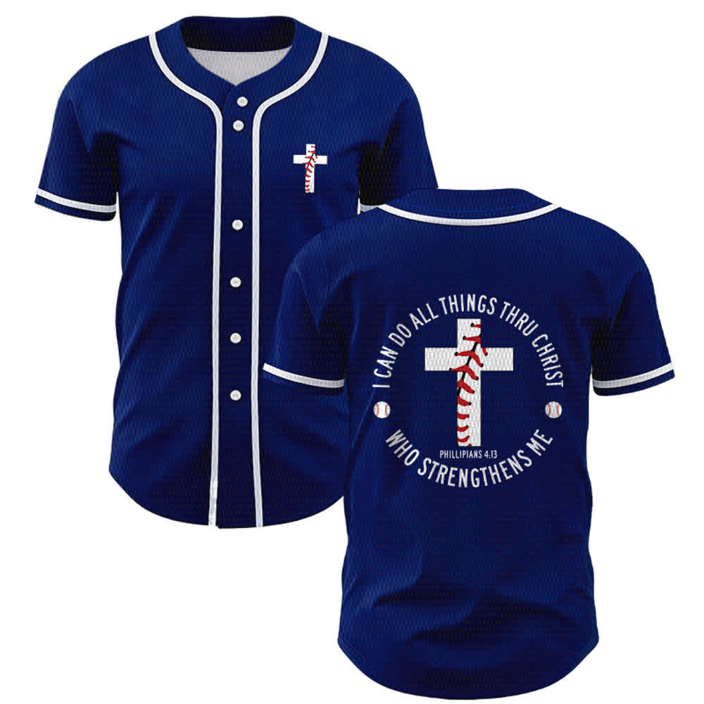 Christianartworkshop Filippesi 4:13 Posso fare ogni cosa Maglia da baseball unisex - Blu navy - 5XL - image 42