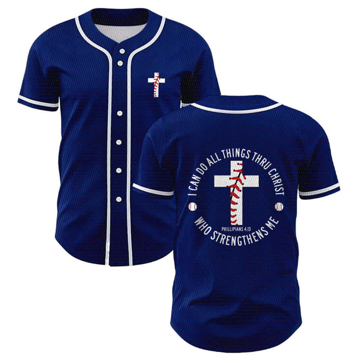 Christianartworkshop Filippesi 4:13 Posso fare ogni cosa Maglia da baseball unisex - Blu navy - 5XL - image 42