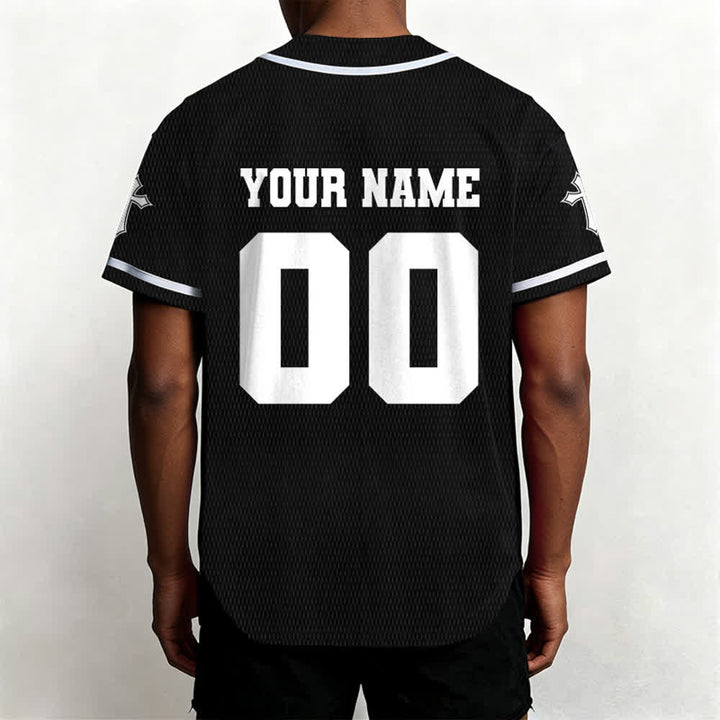 Christianartworkshop Leone Croce Gesù Fede Maglia da baseball unisex personalizzata con nome e numero personalizzati Nome Numero - image 7