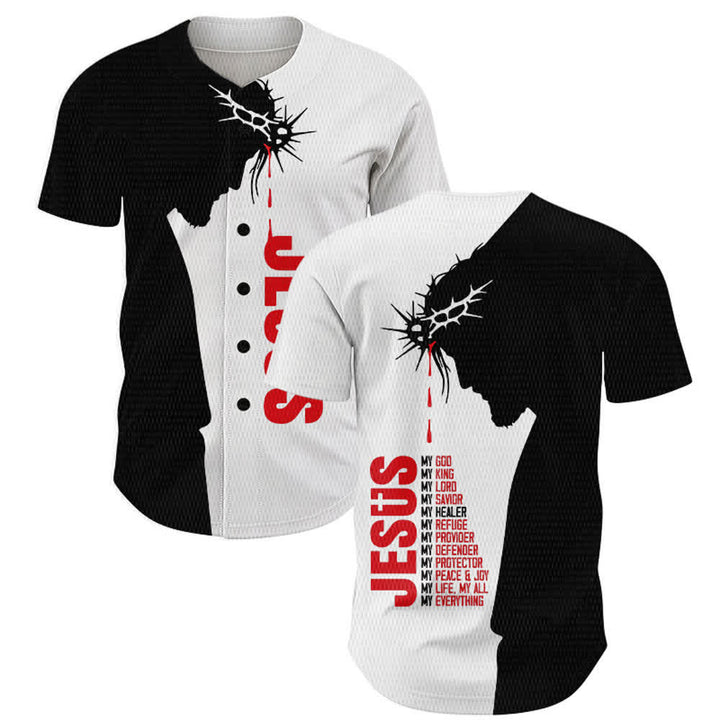 Christianartworkshop Gesù mio tutto Maglia da baseball unisex Split Faith - Gesù, il mio tutto - 5XL - image 0