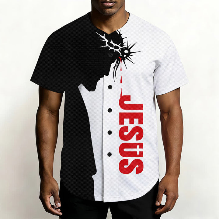 Christianartworkshop Gesù mio tutto Maglia da baseball unisex Split Faith - image 3