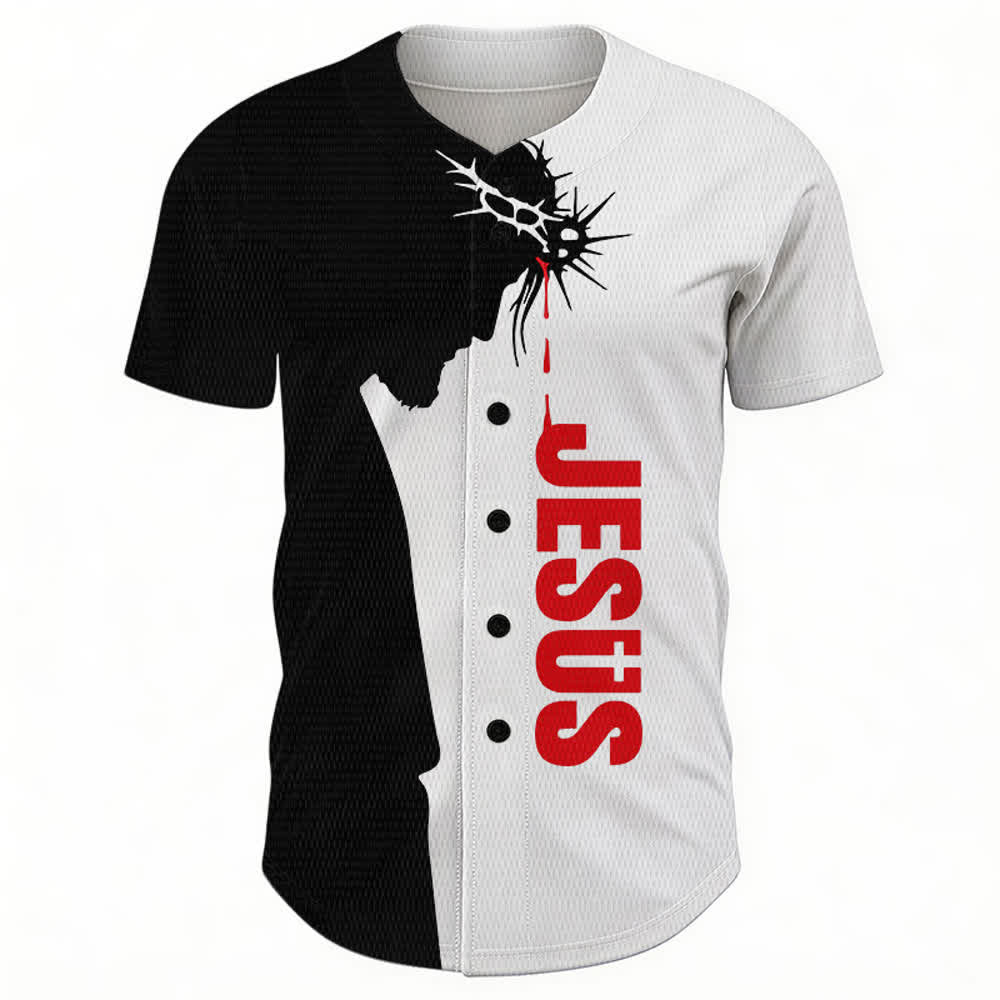 Christianartworkshop Gesù mio tutto Maglia da baseball unisex Split Faith - image 1