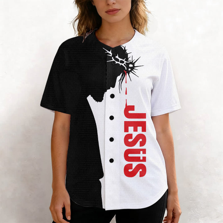 Christianartworkshop Gesù mio tutto Maglia da baseball unisex Split Faith - image 5