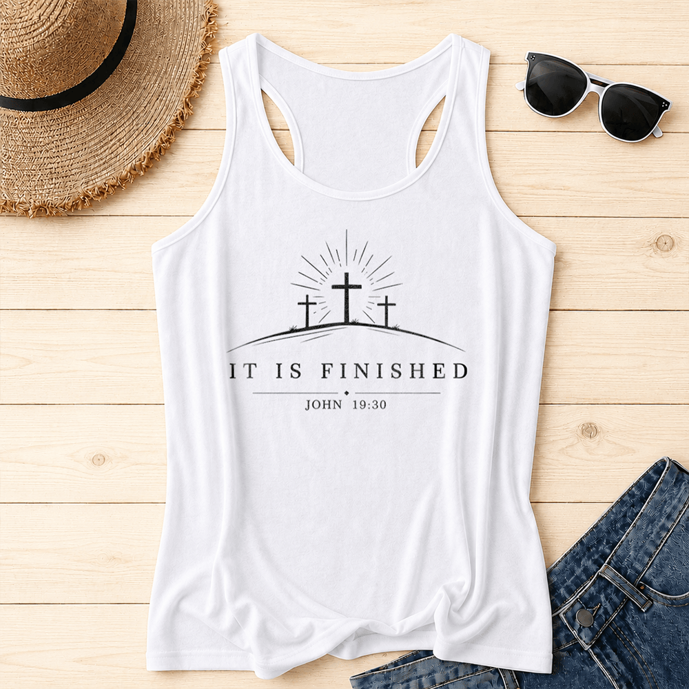Canotta Christianartworkshop Classic Faith It Is Finished Cross - Bianco - 2XL - image 2