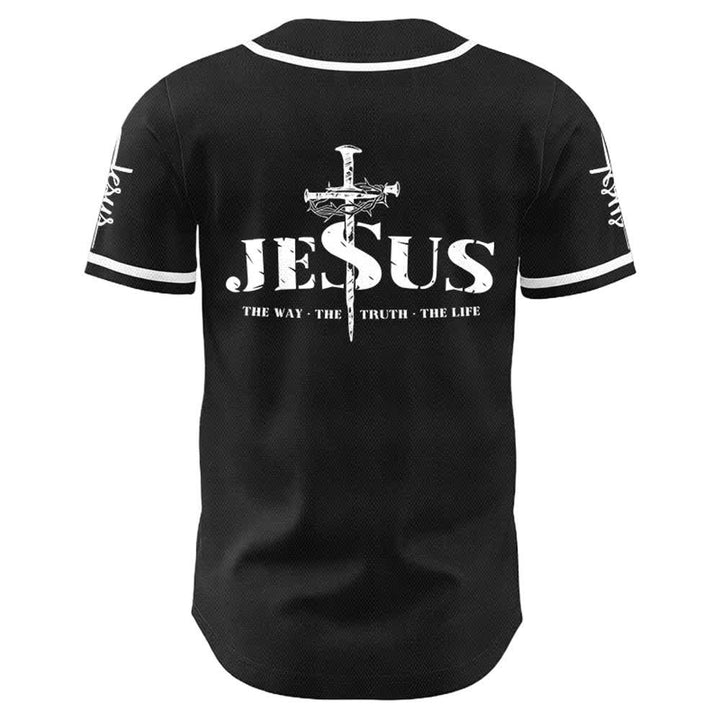 Christianartworkshop Maglia da baseball con croce di Gesù, chiodo e corona di spine - image 6