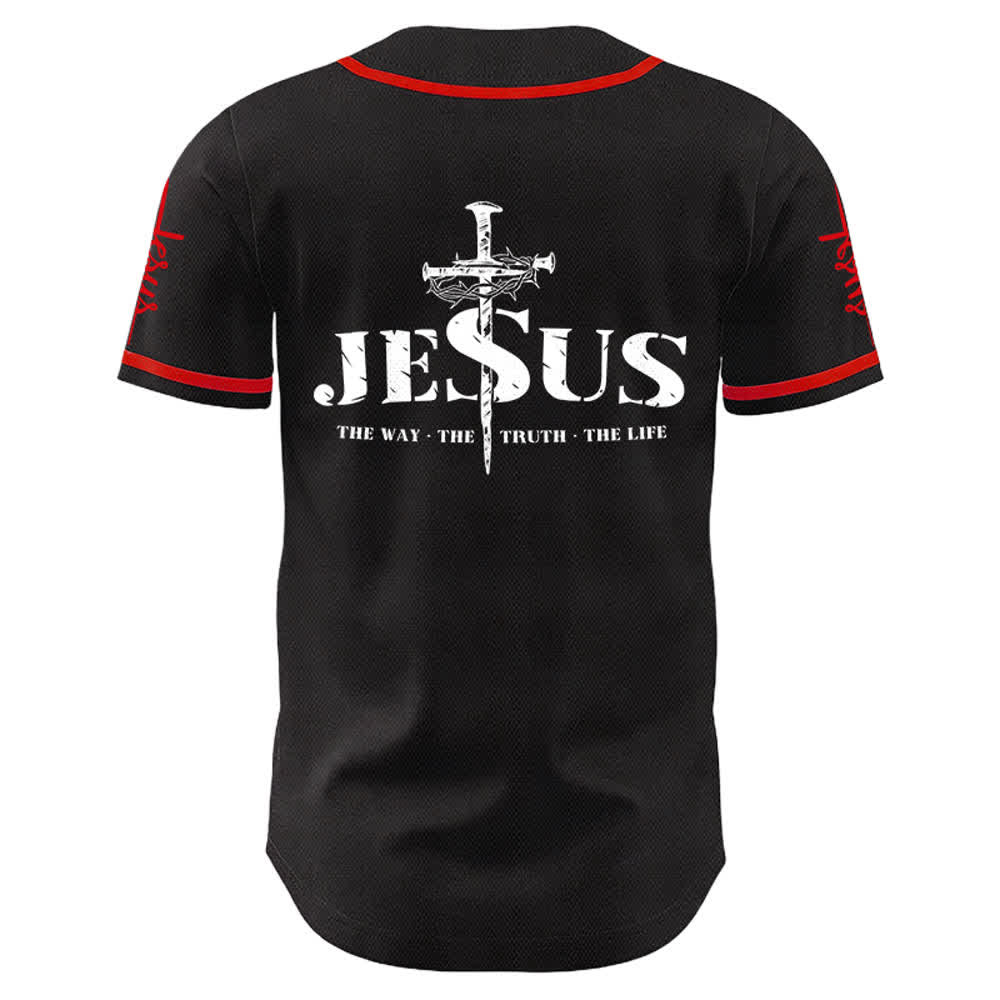 Christianartworkshop Maglia da baseball con croce di Gesù, chiodo e corona di spine - image 9