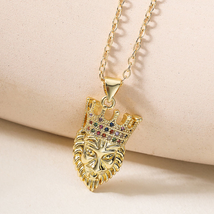 Christianartworkshop Collana con ciondolo dorato di San Giuda e del Leone di Giuda: emblema di protezione divina e fede regale. - Leone di Giuda - image 2