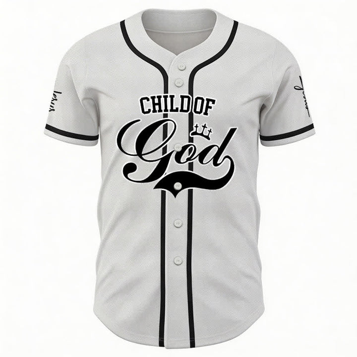 Christianartworkshop Child Of God Maglia da baseball unisex personalizzata con nome e numero - image 2