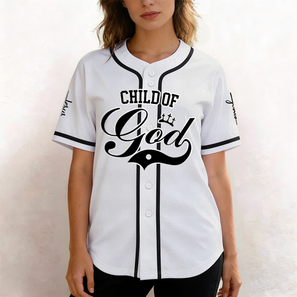 Christianartworkshop Child Of God Maglia da baseball unisex personalizzata con nome e numero - image 4