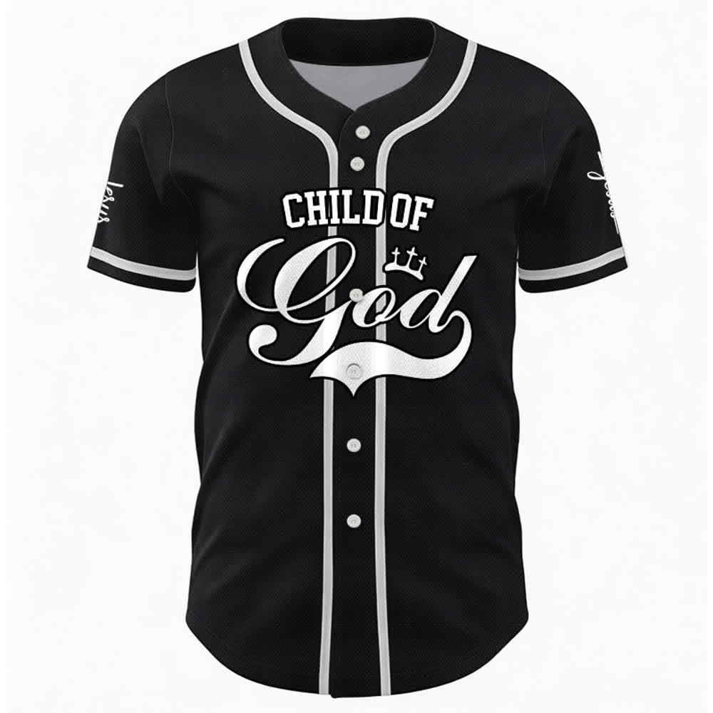 Christianartworkshop Child Of God Maglia da baseball unisex personalizzata con nome e numero - image 10