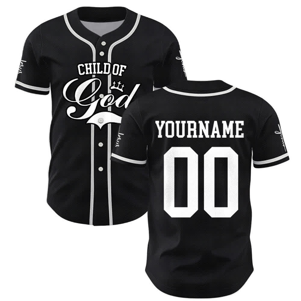 Christianartworkshop Child Of God Maglia da baseball unisex personalizzata con nome e numero - image 9