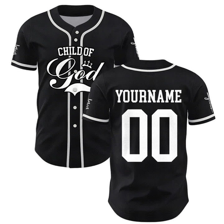 Christianartworkshop Child Of God Maglia da baseball unisex personalizzata con nome e numero - image 9