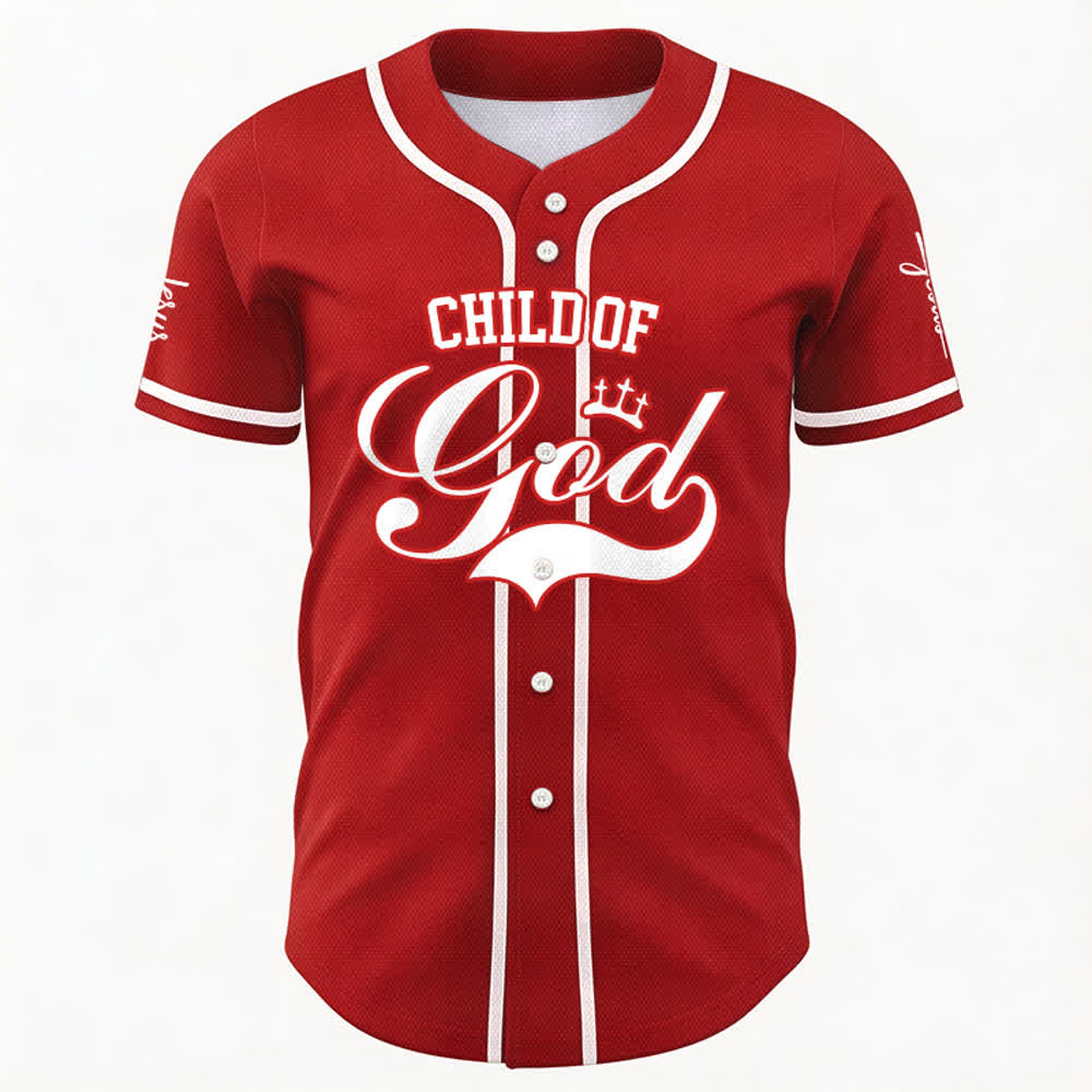 Christianartworkshop Child Of God Maglia da baseball unisex personalizzata con nome e numero - image 18