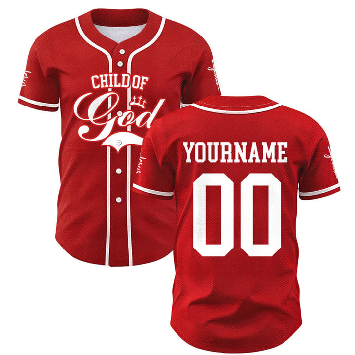 Christianartworkshop Child Of God Maglia da baseball unisex personalizzata con nome e numero - image 17