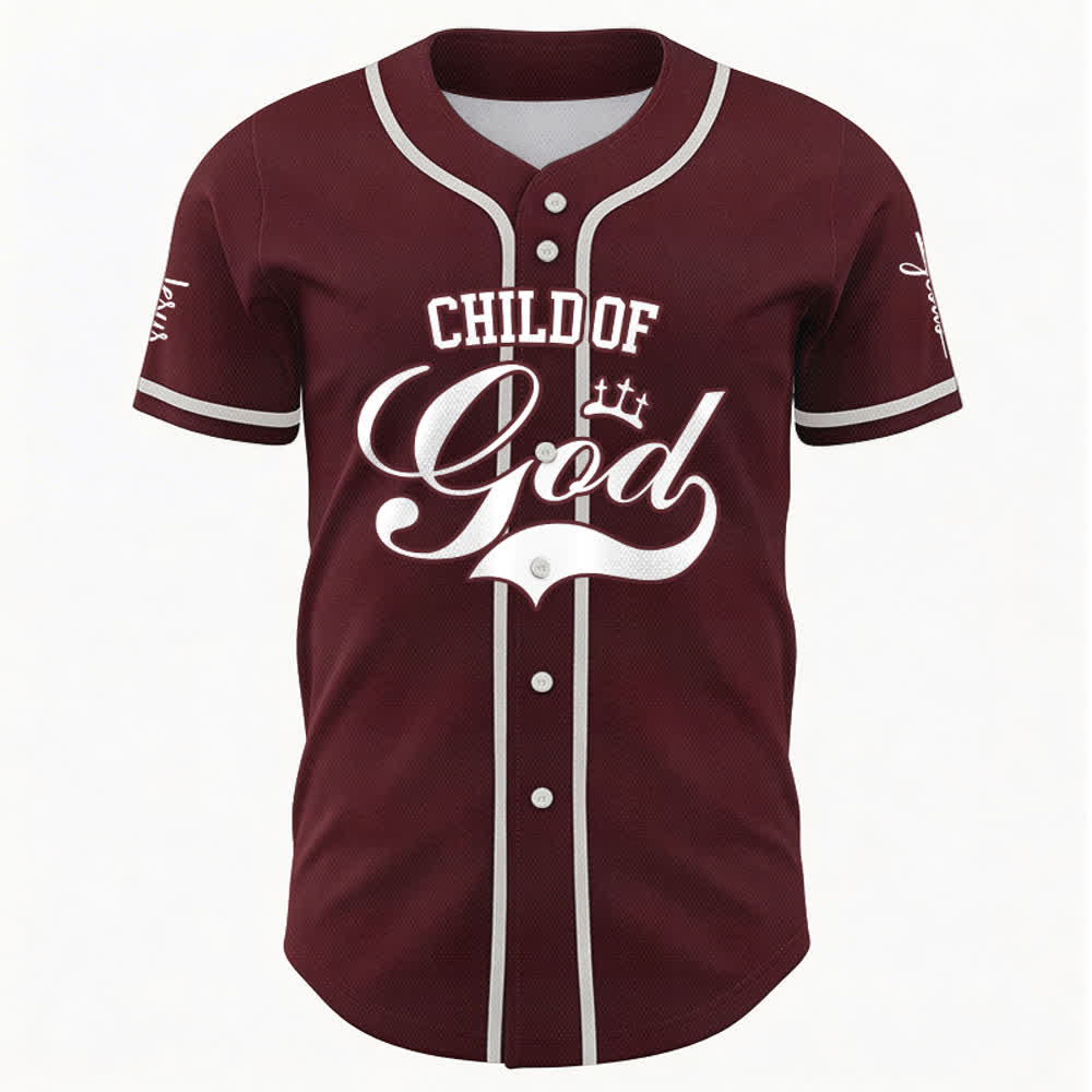 Christianartworkshop Child Of God Maglia da baseball unisex personalizzata con nome e numero - image 26