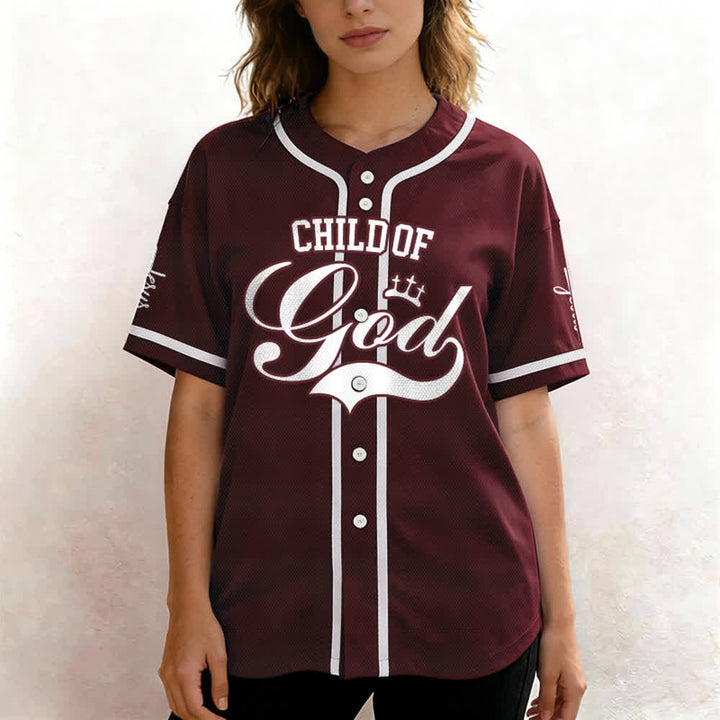 Christianartworkshop Child Of God Maglia da baseball unisex personalizzata con nome e numero - image 28