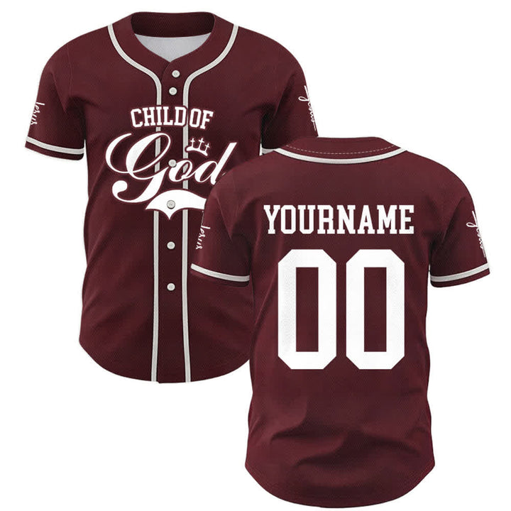 Christianartworkshop Child Of God Maglia da baseball unisex personalizzata con nome e numero - image 25