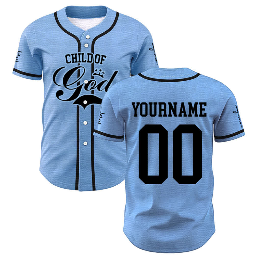 Christianartworkshop Child Of God Maglia da baseball unisex personalizzata con nome e numero - image 33