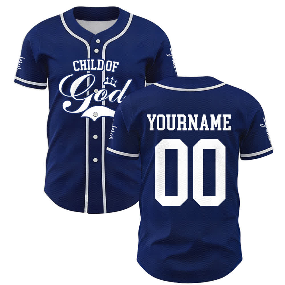 Christianartworkshop Child Of God Maglia da baseball unisex personalizzata con nome e numero - image 41