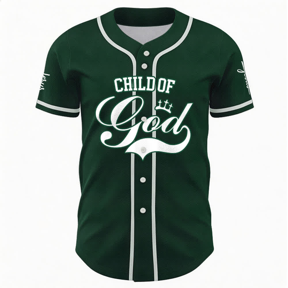 Christianartworkshop Child Of God Maglia da baseball unisex personalizzata con nome e numero - image 50