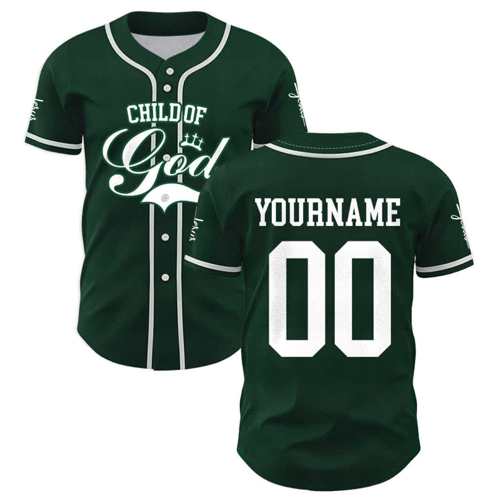Christianartworkshop Child Of God Maglia da baseball unisex personalizzata con nome e numero - image 49