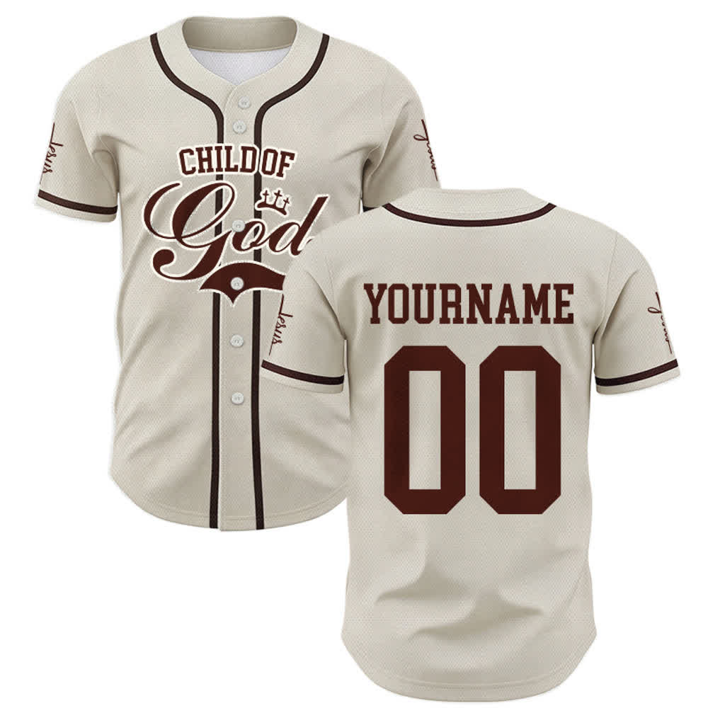 Christianartworkshop Child Of God Maglia da baseball unisex personalizzata con nome e numero - image 57