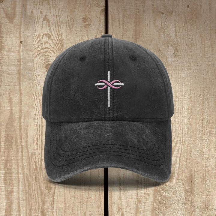 Christianartworkshop Cappello classico casual con ricamo del simbolo della croce dell'infinito - Nero - image 0