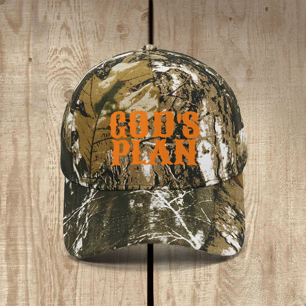 Christianartworkshop Cappello casual classico con stampa a lettere in grassetto "God's Plan" - mimetico - image 11