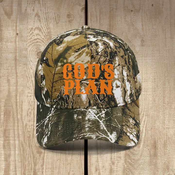 Christianartworkshop Cappello casual classico con stampa a lettere in grassetto "God's Plan" - mimetico - image 11