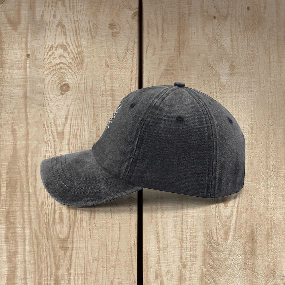 Christianartworkshop Cappello classico casual con ricamo a croce e motivo a raggiera. - image 4