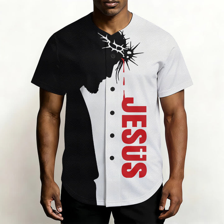 Christianartworkshop Gesù mio tutto Maglia da baseball unisex Split Faith - image 3