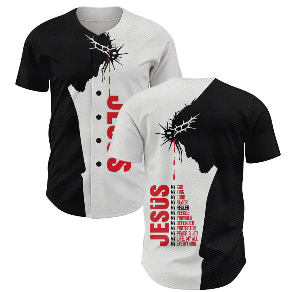 Christianartworkshop Gesù mio tutto Maglia da baseball unisex Split Faith - Gesù, il mio tutto - 5XL - image 0