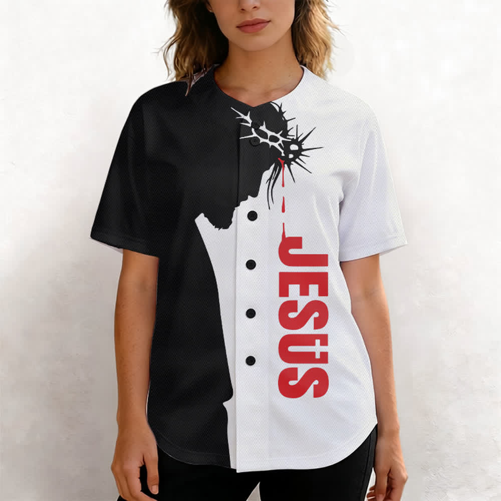 Christianartworkshop Gesù mio tutto Maglia da baseball unisex Split Faith - image 5