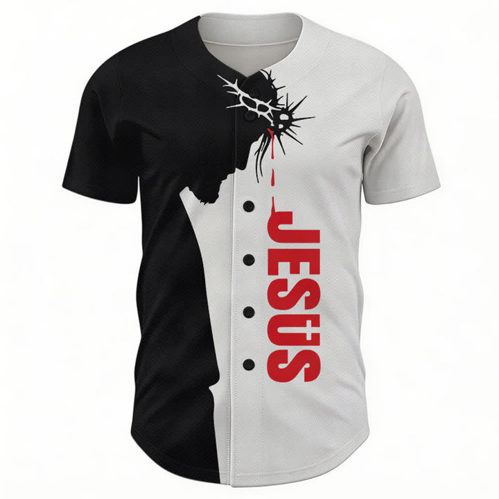 Christianartworkshop Gesù mio tutto Maglia da baseball unisex Split Faith - image 1