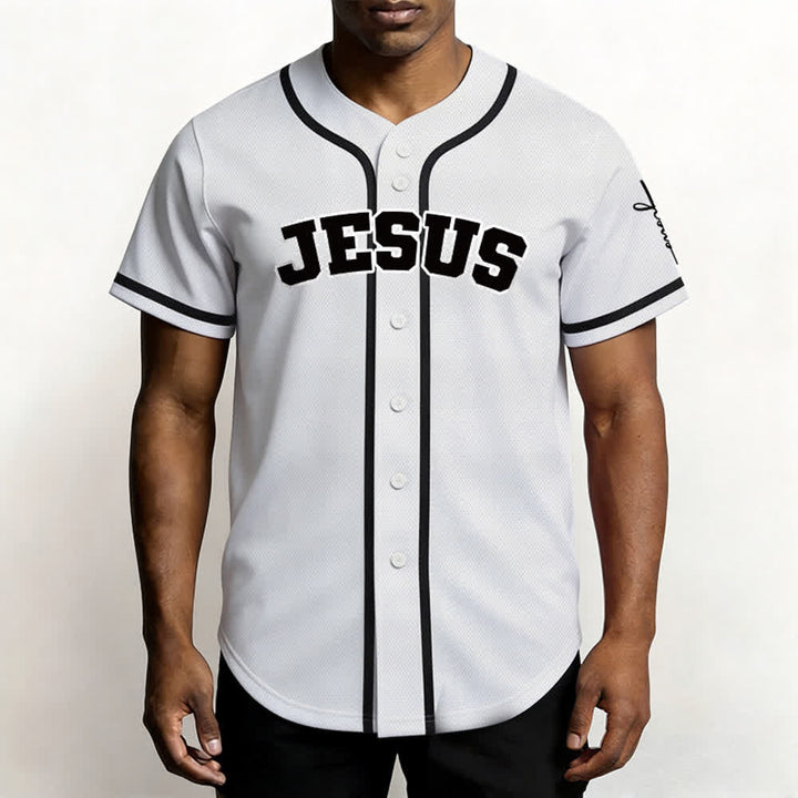 Christianartworkshop Maglia da baseball unisex personalizzata con Gesù Classico Abbigliamento Sportivo Personalizzato - image 14