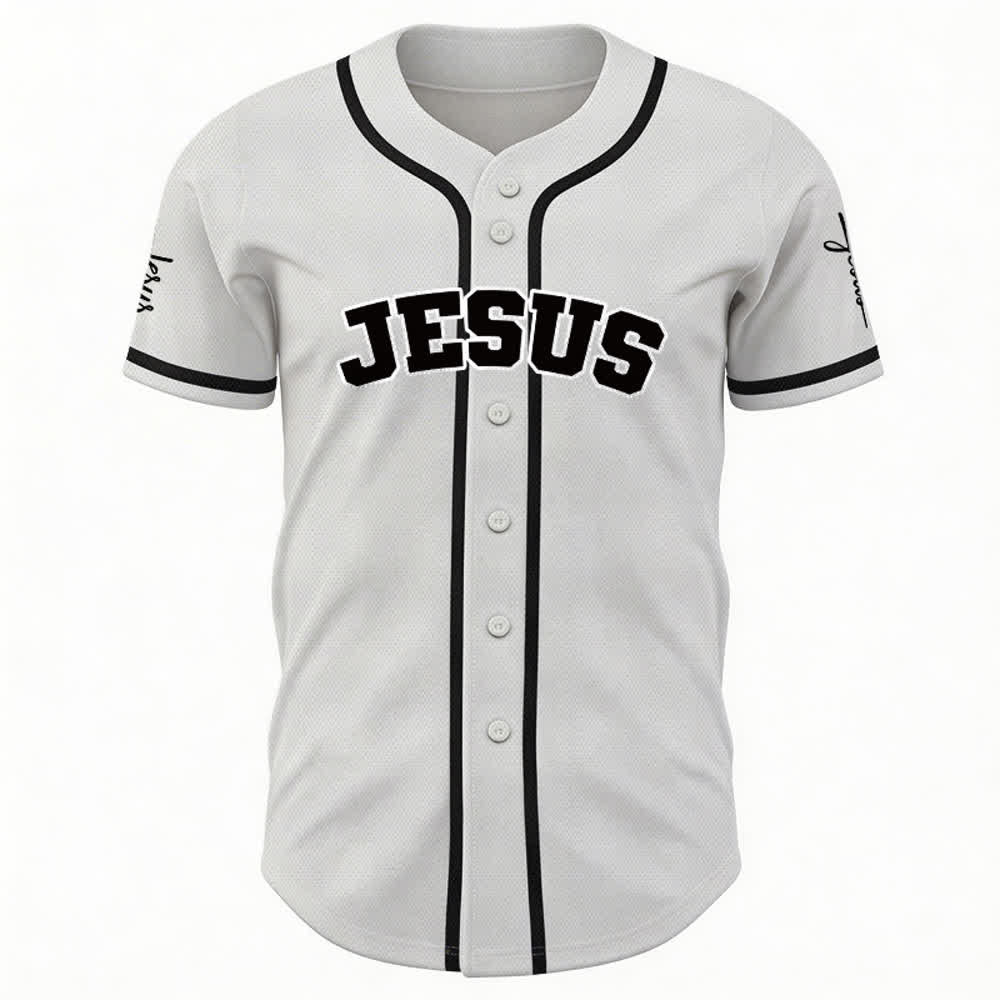 Christianartworkshop Maglia da baseball unisex personalizzata con Gesù Classico Abbigliamento Sportivo Personalizzato - image 10