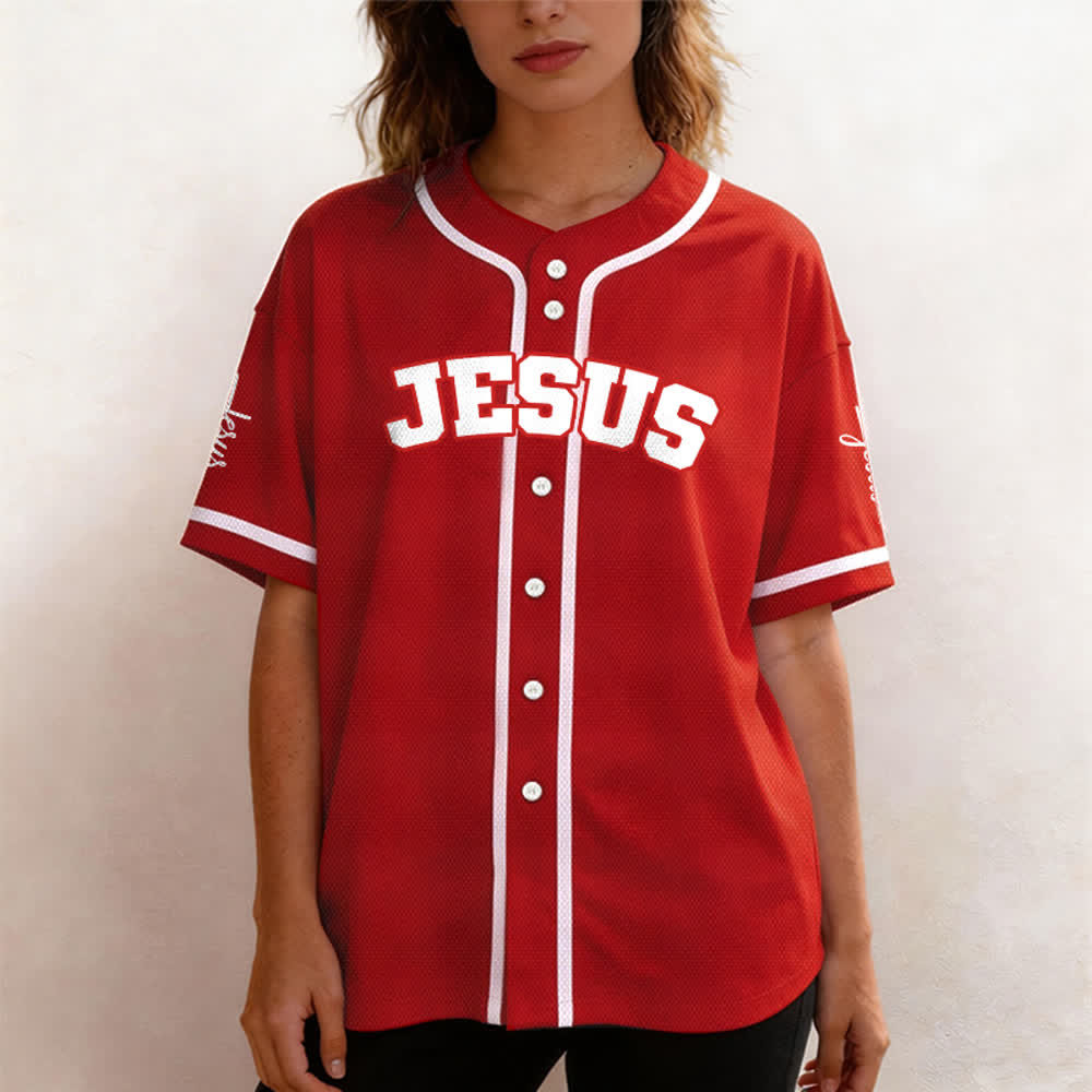 Christianartworkshop Maglia da baseball unisex personalizzata con Gesù Classico Abbigliamento Sportivo Personalizzato - image 20