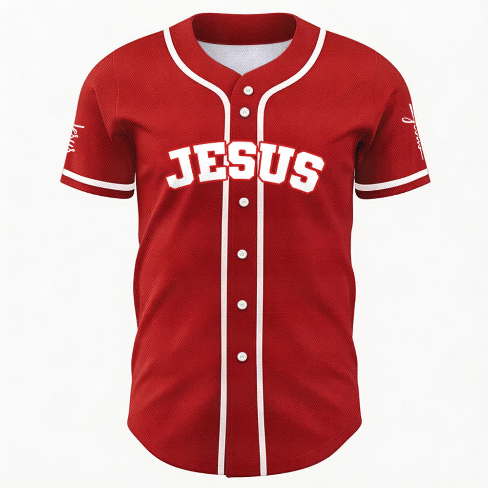 Christianartworkshop Maglia da baseball unisex personalizzata con Gesù Classico Abbigliamento Sportivo Personalizzato - image 18