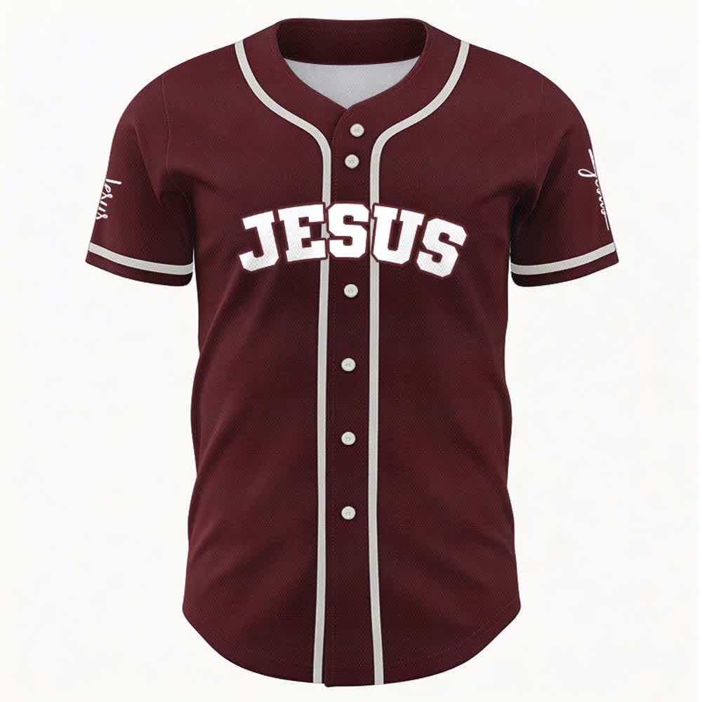 Christianartworkshop Maglia da baseball unisex personalizzata con Gesù Classico Abbigliamento Sportivo Personalizzato - image 26