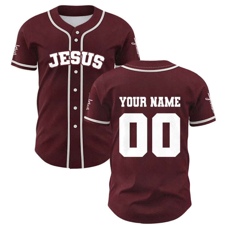 Christianartworkshop Maglia da baseball unisex personalizzata con Gesù Classico Abbigliamento Sportivo Personalizzato - image 25