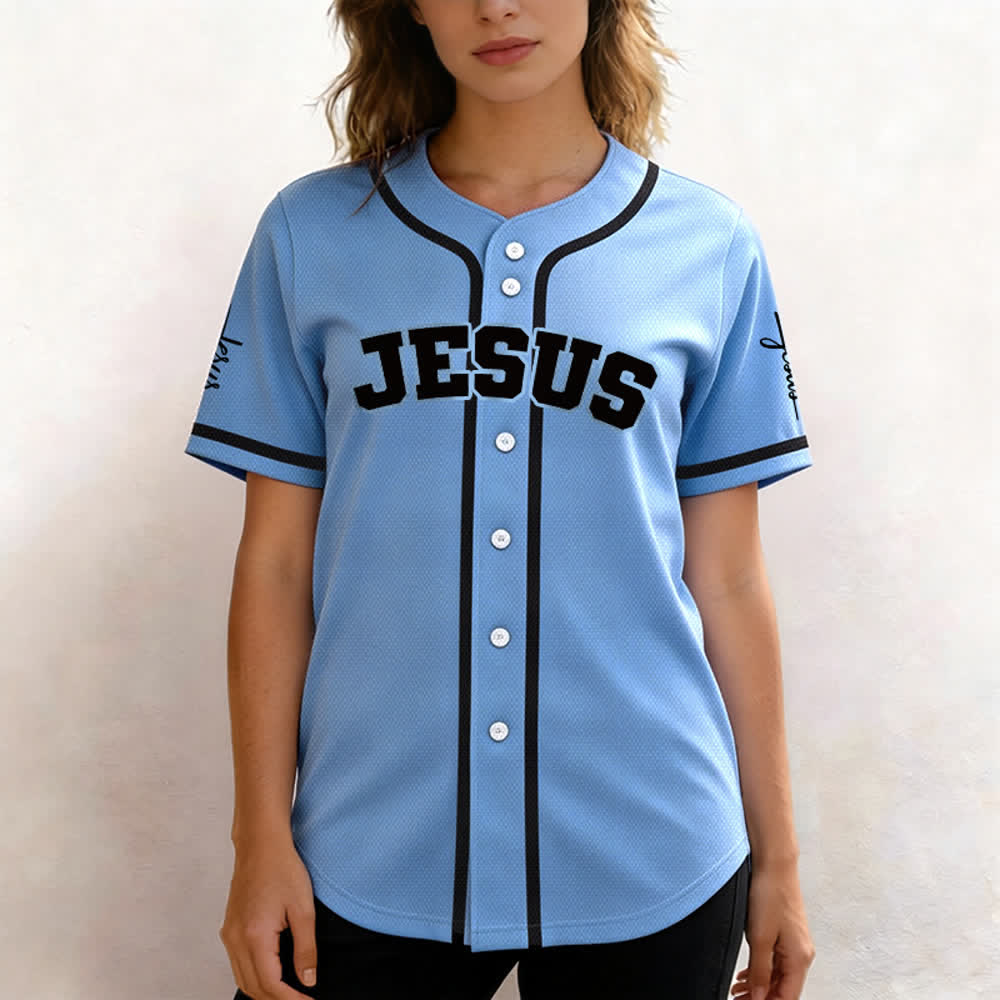 Christianartworkshop Maglia da baseball unisex personalizzata con Gesù Classico Abbigliamento Sportivo Personalizzato - image 38
